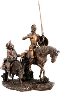 figur af Don Quixote og Sancho Panza